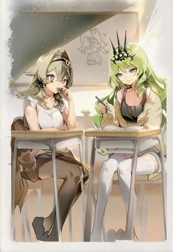 学霸的课后时间～The after-class time of a top student~（Vill-v）（Mobius）（维尔薇）（梅比乌斯） [AI Generated] 作品封面