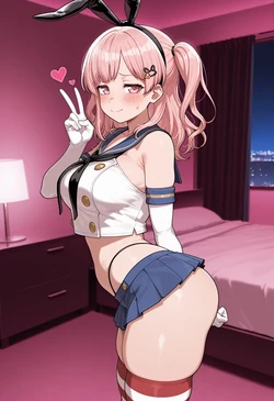 [Nankoai] Hiromachi Nanami -Shimakaze Cosplay -Recording -Lovehotel (BanG Dream!) [AI Generated] 作品封面