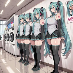 Bedwetting [Hatsune Miku] A perverted kid buys a leftover Miku doll and trains it to be a sexaroid [AI Generated]