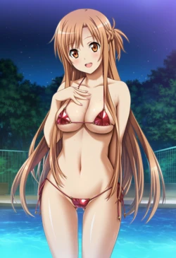 [Prompt Forbidden] Sword Art Online: Asuna Yuuki (Poolside Ver.) (Ultimate) (Patreon) [AI Generated]