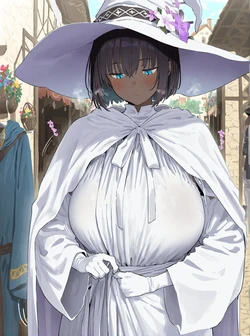 ダウナー系褐色魔女と弟子の日常 [AI Generated]