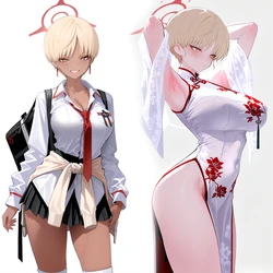 [AI Generated] チーパオと制服ギャル化マリナ