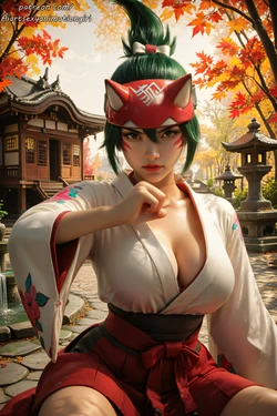 [Patreon] [AiASAG] [4K] 🦊Kiriko⛩️ - Preview [AI Generated]