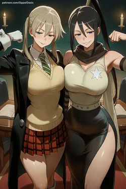 [Oppai Oasis] Maka Albarn x Tsubaki Nakatsukasa - Soul Eater [AI Generated]