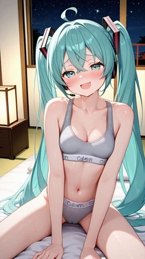 [AIAnArt] Hatsune Miku (CK Underwear) [AI Generated] 作品封面