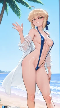 [WienerGens] Artoria Saber starts off Fate week in her slingshot [AI Generated] 作品封面