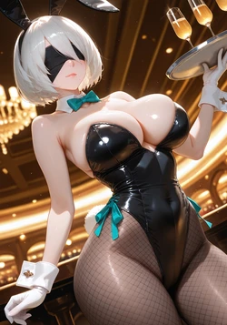 [ReverendGreatLove] 2B (Nier: Automata) / Cute bunny girl | 122 Pics (Patreon) [AI Generated] 作品封面