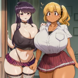 [MessingwithAI] Sharing Friends (Shouko Komi & Mangabi Rumiko) [AI Generated]