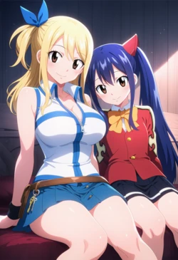 [Corudozera] [110pics] Lucy Heartfilia x Wendy Marvell (ルーシィ・ハートフィリアxウェンディ・マーベル) / Fairy Tail (フェアリーテイル) [AI Generated] 作品封面