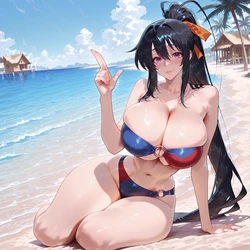 soitu Akeno bikini 💜 High School DxD [AI Generated]