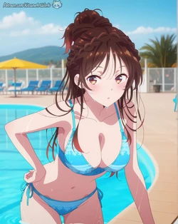 [Kitsune | NSFW ArtWorks] Chizuru Mizuhara (Swimsuit) [AI Generated]