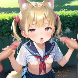 発情！ちっぱいケモ娘たちの日常[AI Generated]