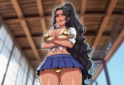 [KobainAI] [Demon Slayer] Muzan kibutsuji (female) (gyaru) [AI Generated]