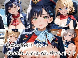 [プリズムK] 魅惑の機内サービス！HなCAさんとイくまでロングフライト！？vol.1 [AI Generated] 作品封面