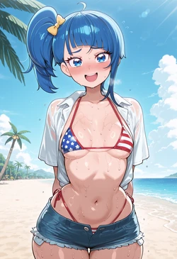 [Nankoai] Sora Harewataru -American Bikini -Beach -Recording -BBC (Hirogaru Sky Precure) [AI Generated] 作品封面