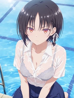 [Kurohime] 堀北鈴音（プール・白シャツ）[AI Generated] 作品封面