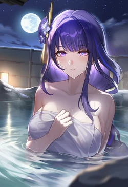 [MeowThree] Raiden Shogun, Yae Miko, Yumemizuki Mizuki - Onsen (Genshin Impact) (263p) [AI Generated]