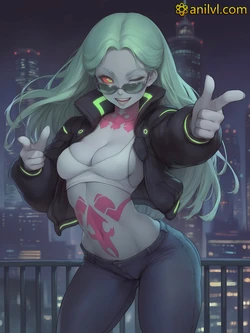 [FryTime] Rebecca - Cyberpunk [AI Generated] 作品封面