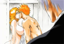 [Sticky] (53p) Bleach manga style - Rangiku x Ichigo Caught By Gin [AI Generated] 作品封面