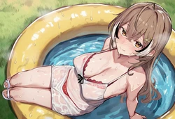 [CoCher] 七詩ムメイ - 裏庭プールに沈む夏の誘惑 [AI Generated] 作品封面