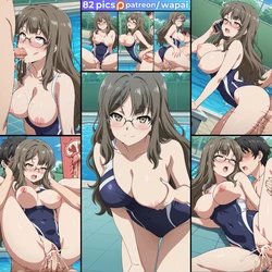 [wapai] Rio Futaba (Swimsuit) 双葉 理央 [AI Generated] 作品封面