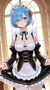 [AI Generated] 青髪メイドさん