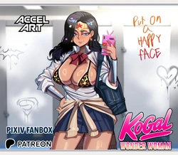 [AccelArt] Wonder Woman the Kogal (Gyaru) (Wonder Woman, Superman)
