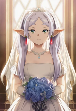 [Prompt Forbidden] Frieren: Beyond Journey's End - Frieren (Wedding Ver.) (Ultimate) (Patreon) [AI Generated] 作品封面