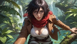 [Euskyart] Mikasa Ackerman (Attack on Titan) [220pic] [AI Generated]