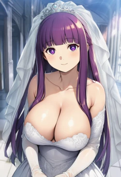 [Prompt Forbidden] Frieren: Beyond Journey's End - Fern (Wedding Ver.) (Ultimate) (Patreon) [AI Generated] 作品封面