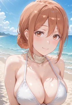 [ぱられるの世界] Mrs. Yuigahama - Beach Play (Patreon) (AI Generated)