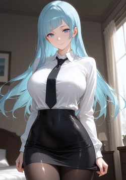 [ReverendGreatLove] Miwa (Jujutsu Kaisen) / Office lady | 86 Pics (Patreon) [AI Generated] 作品封面
