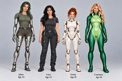 The Four Heroines, a story made with GPT image 2.5 [AI Generated]
