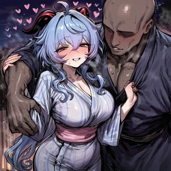 [FudooManken] Lovey-Dovey At The Hot Springs — Ganyu (Patreon) [AI Generated]