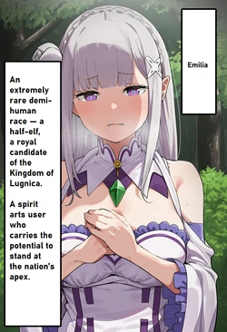 [AImalin/美少女がキモ男に妊娠させられる] The noble half-elf Emilia is deceived by a remote peasant old man and forced into marriage. (With text) (English) [AI Generated] [MTL]