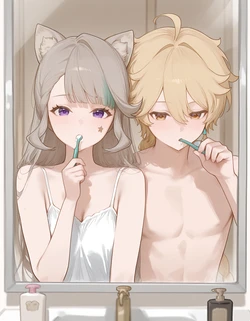 [Kumonogatari] Living with Lynette (Genshin Impact) [AI Generated]