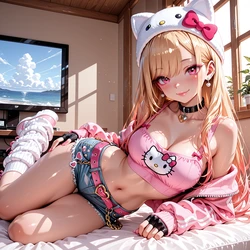 [ZBaiArt] Marin Kitagawa Hello Kitty - My Dress-Up Darling [AI Generated]