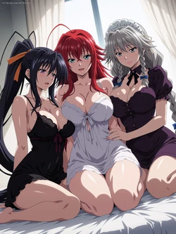 [artkoikoi] Akeno Himejima, Grayfia Lucifuge and Rias Gremory | DxD [AI Generated] 作品封面