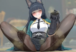 [Pixiv: desuwa] Miyabi's Shrinking Technique - A Giantess Foot Fetish Nightmare (Zenless Zone Zero) [AI Generated] 作品封面