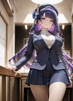 [GoodAI] ✨ Raiden Shogun | Office Outfit with Glasses (Requested) [AI Generated]