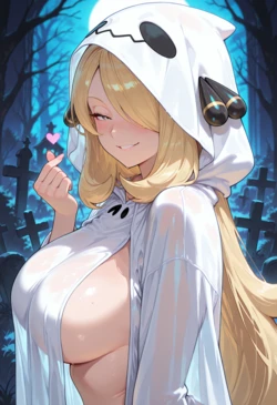 [Qwekk] Cynthia (Halloween Ghost) [Pokemon] - 272 pics 🔥 (Patreon) [AI Generated]