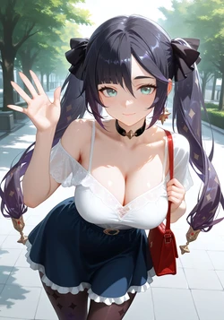 [ReverendGreatLove] Mona (Genshin Impact) / Casual wear | 124 Pics (Patreon) [AI Generated] 作品封面