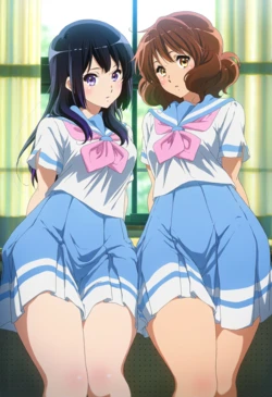 [Ferrappuccino] 甘味の誘惑には逆らえなかった久美子と麗奈_尻コキぶっかけ [AI Generated]