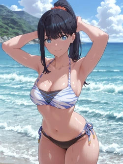 [Imayo] 六花水着ルート 特典イラスト / Rikka Swimsuit Route SP (Patreon) [AI Generated]