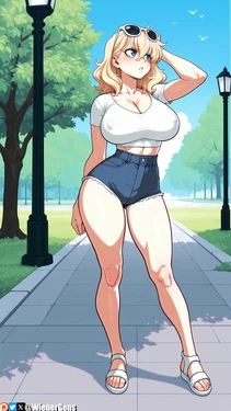 [WienerGens] Samantha enjoys a sunny day at the park [AI Generated]