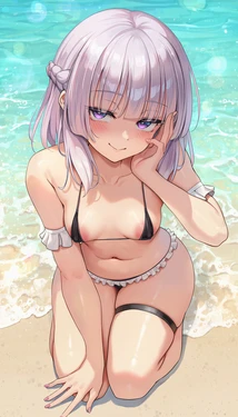[voidbunnyart] Arisu's Beach Footjob & Anal Sex [32P] (Patreon) [AI Generated]