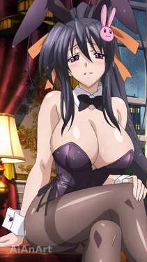 [AIAnArt] Akeno Himejima (Bunny Girl) [AI Generated]