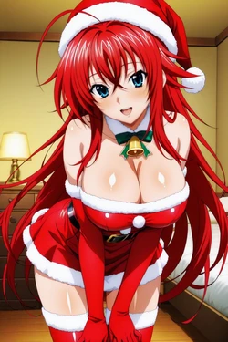 [minakaze] Rias Gremory - Mini Skirt Santa (High School DXD) [AI Generated] 作品封面