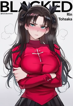 [BasicallyNoMore] Tosaka Rin Blacked (Patreon) [AI-generated] 作品封面