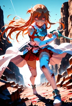 [AI Frontier Rev] The Fallen Heroine – Asuna Yuuki [AI Generated] (+MP4) 作品封面